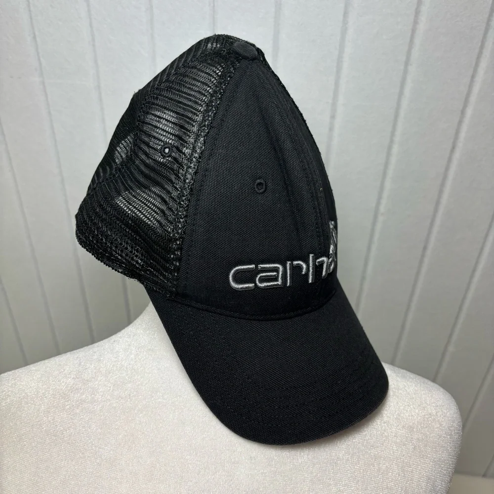 Carhartt Hat Cap Black Trucker Work Wear Snap Back Mens Casual‎